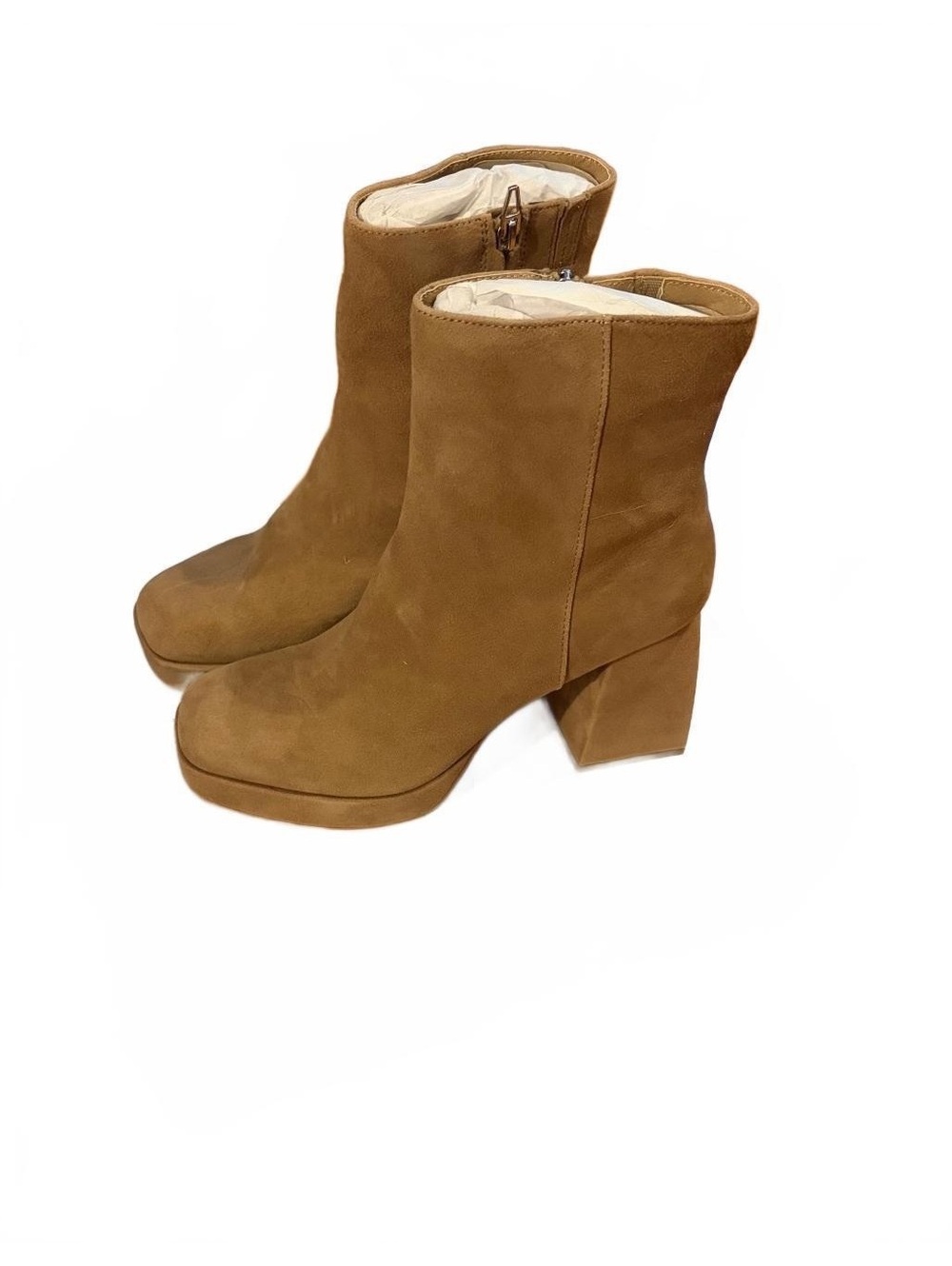 Dolce Vita Suede Platform Ankle Boots in Tan